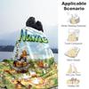 Custom Name Country Music Animal Picnic Flannel Blanket Super Soft Warm Cozy Blanket For Sofa Bed Office Travel Allseason Home Decor Gift