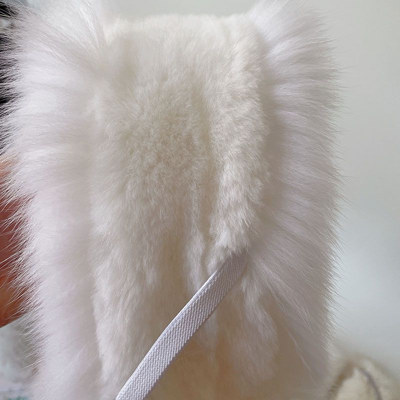 Fox Hair Scarf Women's Winter Double-sided Scarf Korean Version Long Thickened Cross Neck Cover Imitation Fur Rabbit Fur Scarf