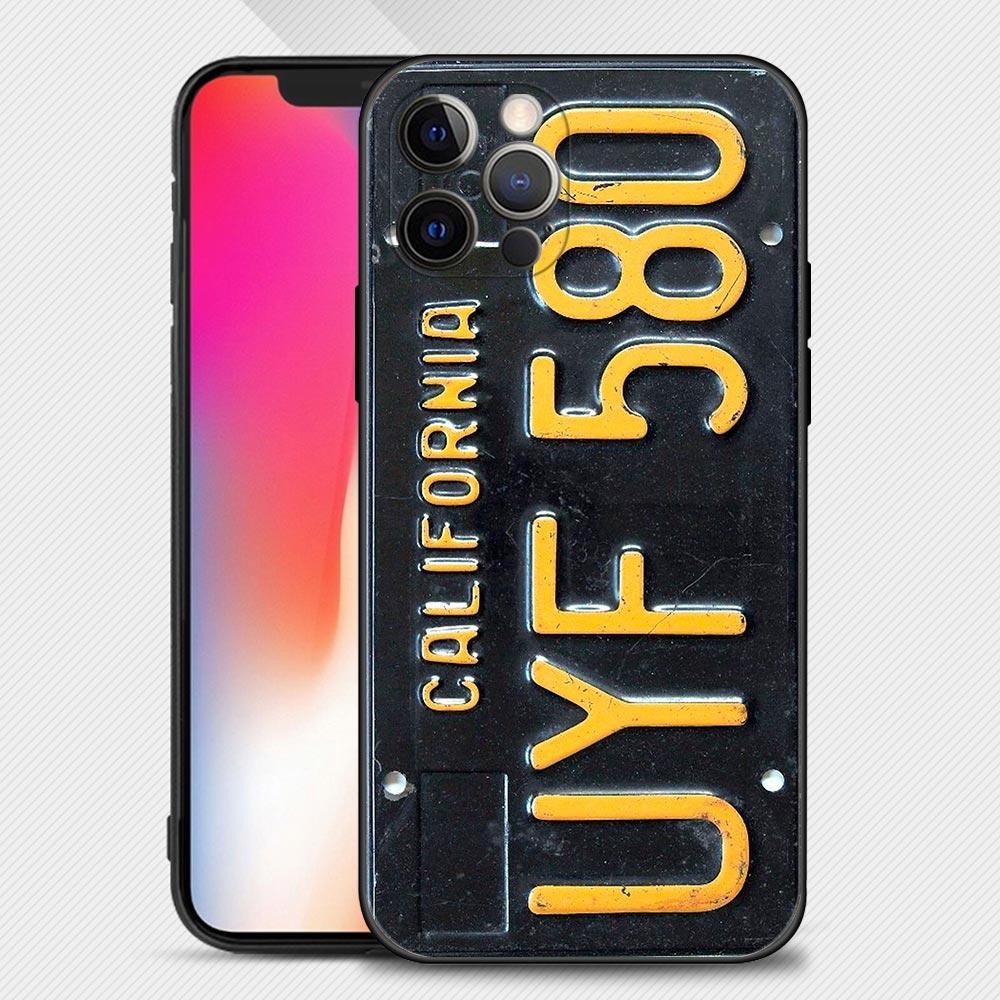 Ретро забавный номерной знак автомобиля чехол для Apple iPhone 15 14 13 12 11 Pro Mini XS Max XR X 7 8 Shell Capa