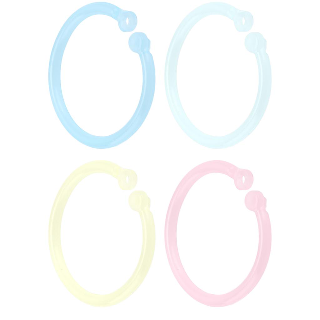 20 шт. Пластиковые кольца прозрачные гибкие свободные листы кольца для книг для школы домашнего офиса карты D