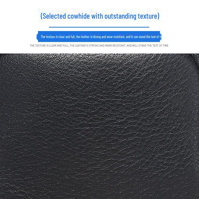 2024 Мужская универсальная модная сумка-мессенджер из коровьей кожи - маленькая, повседневная, удобная для мобильного телефона