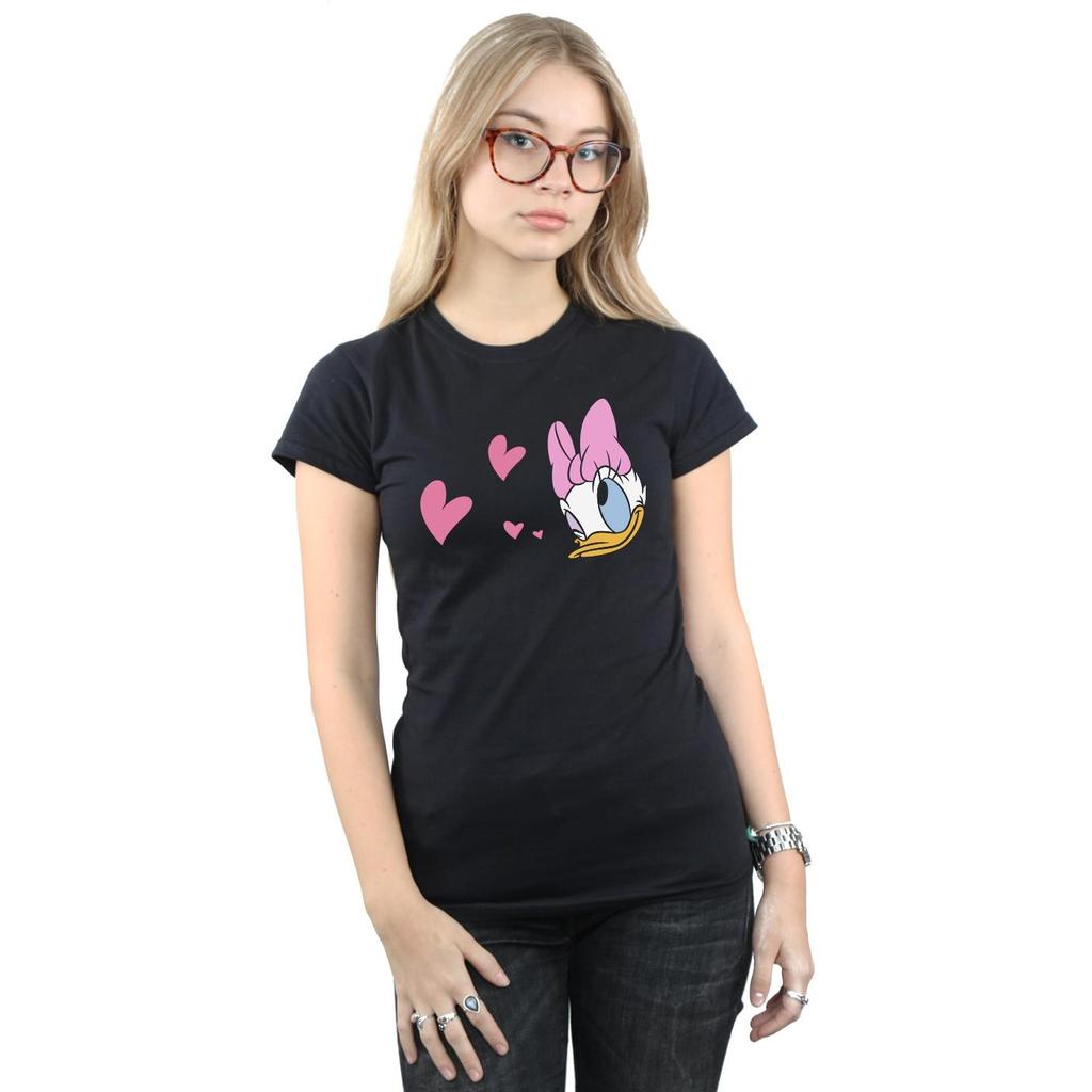 Disney Womens/Ladies Daisy Duck Kisses Cotton T-Shirt