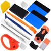 Vitzee® Car Wrapping Film Sheet Sticking Squeegee Set Plastic Scraper Spatula + 2 Felt