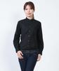 Seven Uniform GH7021-9 Black Medium Long Sleeve Stand Collar Shirt, Oxford Cloth, Restaurant Uniform