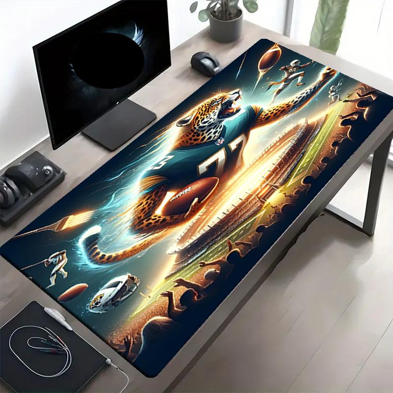 Jacksonville Jaguars Print Mouse Pad, Anti‑Slip Desktop keyboard Mat, for PC Laptop Gaming Working Daily Use, Cool Festival Birthday Gift
