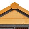Small Animal Hutch with Run and Ramp 122 cm x 63 cm x 92 cm Fir Wood Metal Light Yellow+Dark Grey