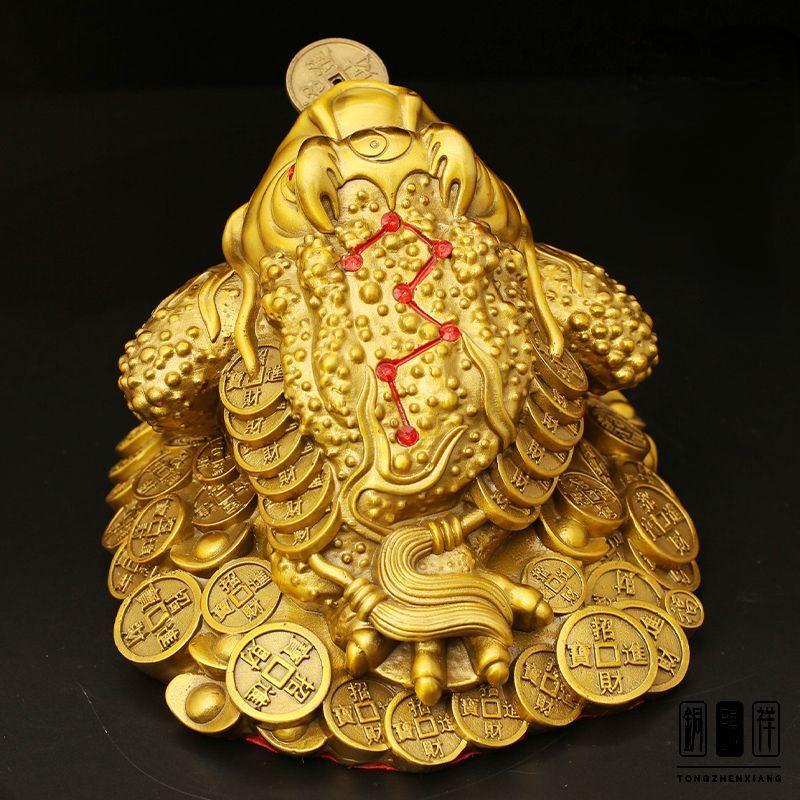 Fengshui Zhaocai полностью медная золотая жаба украшение сокровище золотая цикада трехногая жаба открытие магазина подарок бронзовые артефакты