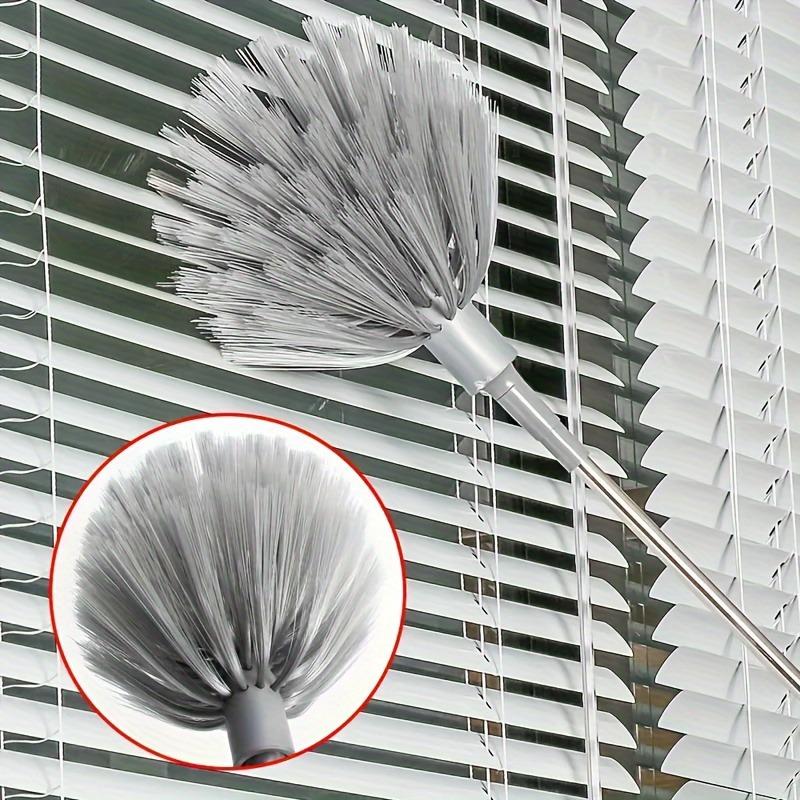 Heavy-Duty Metal Adjustable Length Spider Web Ceiling Cleaner Efficient Dust Remover for Home Attic Garage High Corner Cleaning