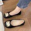Мода 2024 года Туфли для женщин слипоны с неглубоким воротом, мягкие, с квадратным носком, повседневные женские спортивные туфли на плоской подошве, универсальные, новые, слипоны, лето