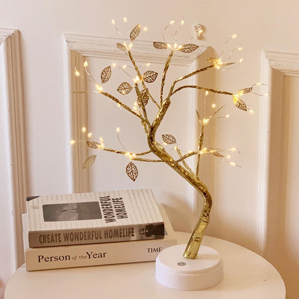 Touch Switch Artificial Leaf Bonsai LED Lamp 72 LEDs Leaf Tree Lamp Tree Shape Lamp Christmas