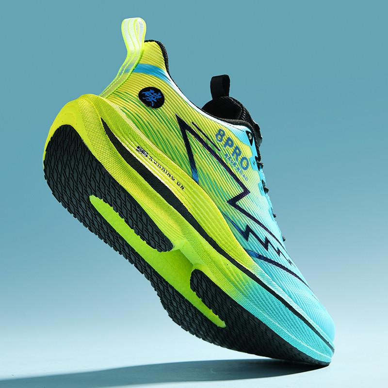 X8 Mandarin Duck Running Shoes Carbon Plate + Popcorn Size 33-45 for Men and Women, Running Shoes, Sports Shoes, Rotating Buckle