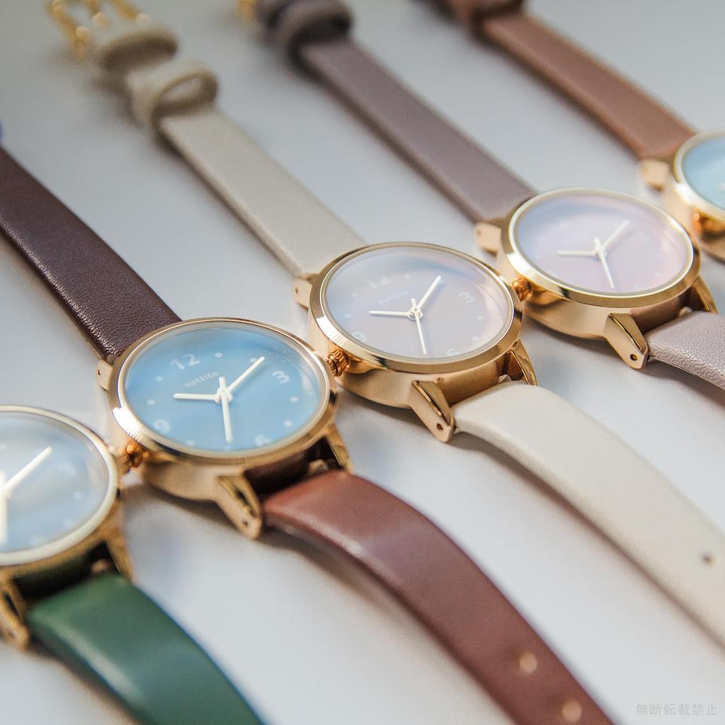 Наручные часы аналоговые кожаный ремешок коричневый [Fieldwork] женские GY076-5