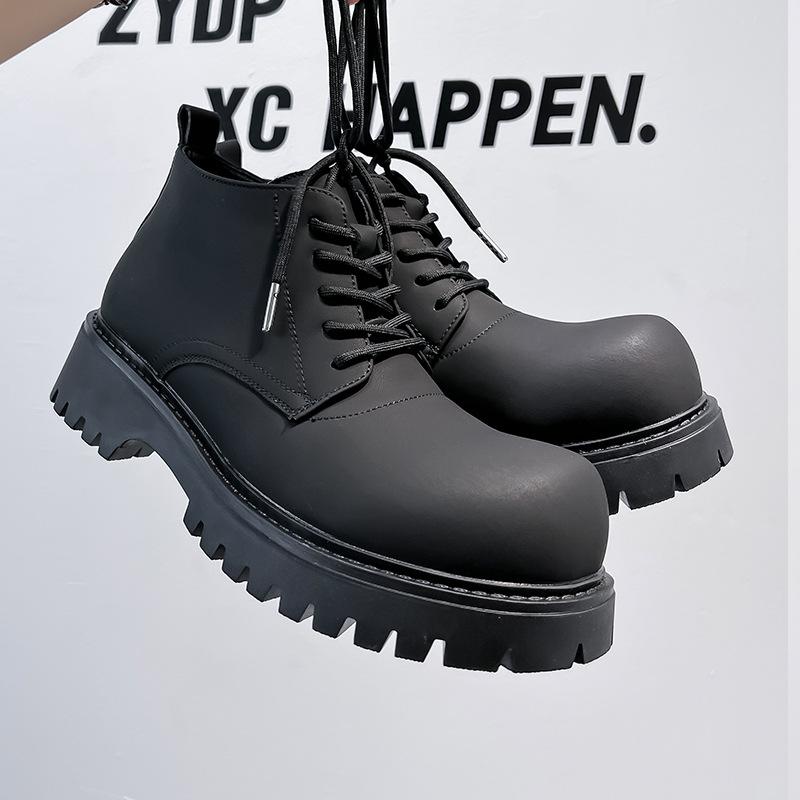 Ботинки Martin мужские британские осенне-зимние на платформе с увеличенным голенищем, мужские деловые повседневные кожаные туфли 18922-A