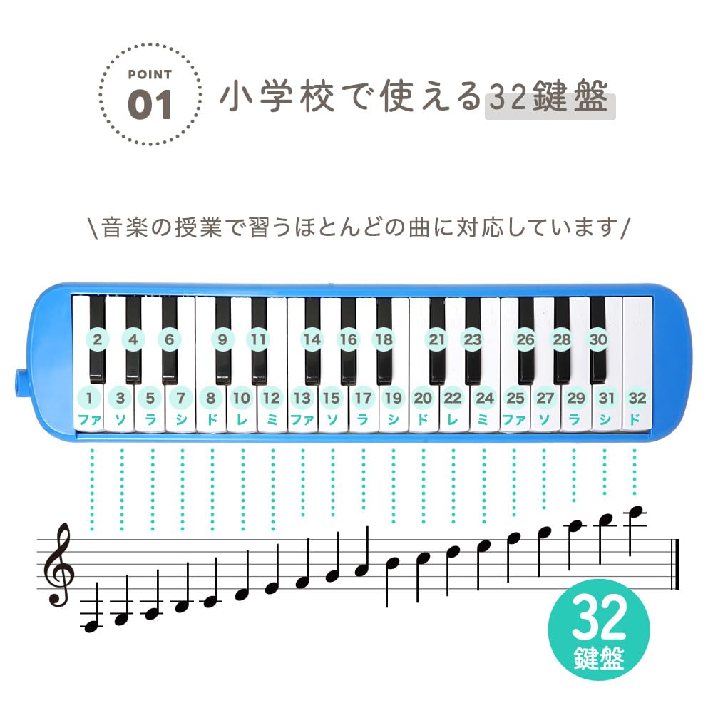 Мелодика Anju Smile Maestro+ розовая, 32 клавиши, пианика, набор из 6 предметов для учеников начальной школы, мальчиков и девочек, включает настольный шланг и подставку