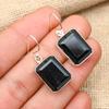 Black Spinel Gemstone Handmade 925 Solid Sterling Sliver Jewelry Earrings For Her