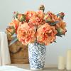Искусственный пион Реалистичная поддельная шелковая ветка цветка Дом Офис Свадебная вечеринка Настольное украшение DIY Ваза Искусственный цветущий декор