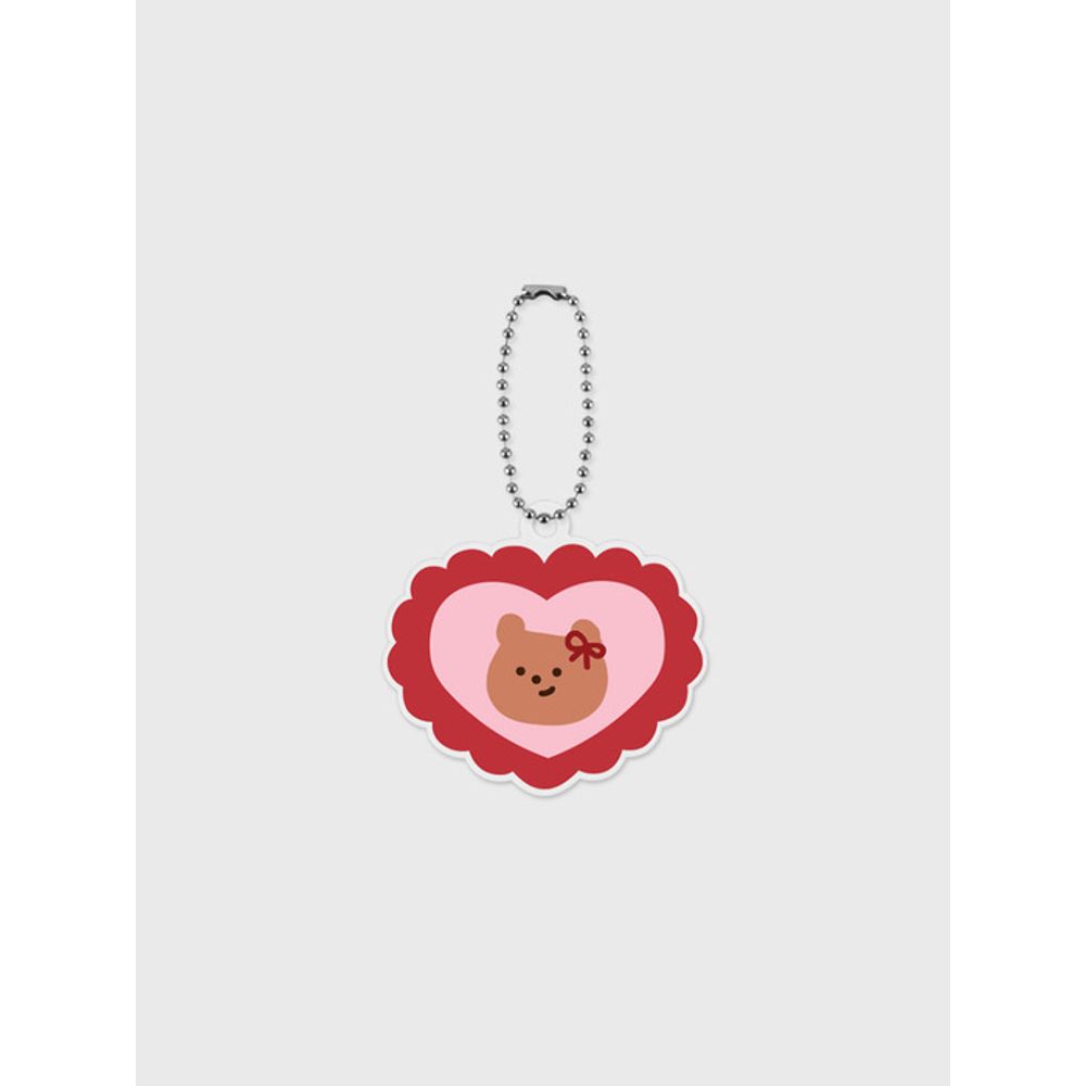 theninemall red ribbon gummy acrylic keyring
