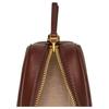 Tory Burch Kira Solid Double T Logo Chevron Zip Closure Leather Crossbody Bag Women bags Brown 152354-200