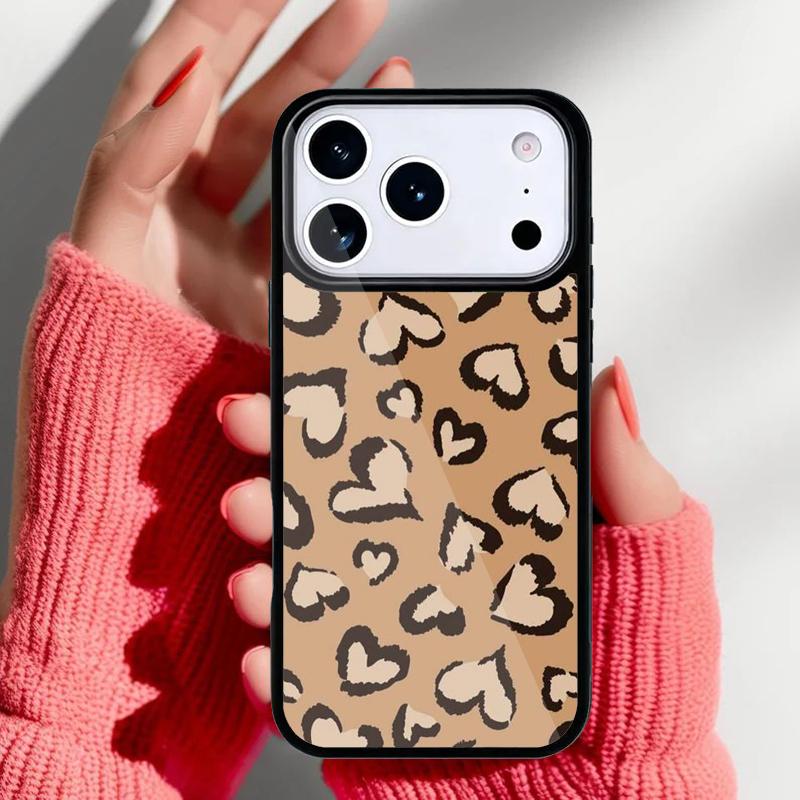 Модный леопардовый чехол для телефона iPhone 17 16 15 14 13 Pro Max Задняя крышка для 12 11 Pro Coque