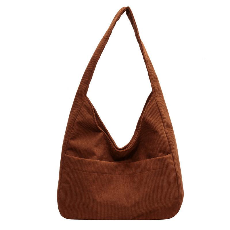 Stylish Commuter Bag Autumn Winter 2022 New Korean Corduroy Tote Bag For Women
