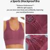 Large Size Hollow Back Sports Bra for Women Shockproof Vest Gathered Running Yoga Bra