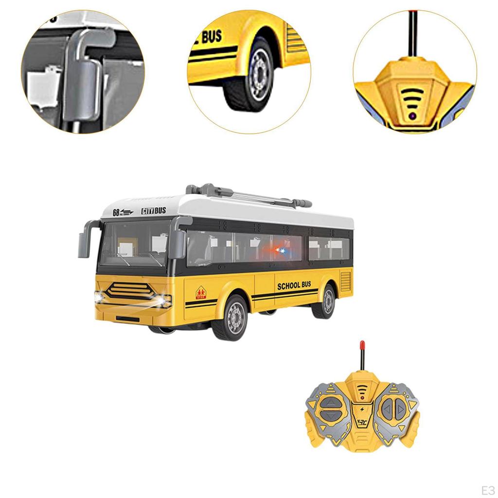 Городской автобус модель радиоуправляемая машина 1/30 4 канала классические радиоуправляемые транспортные средства детский подарок с огнями
