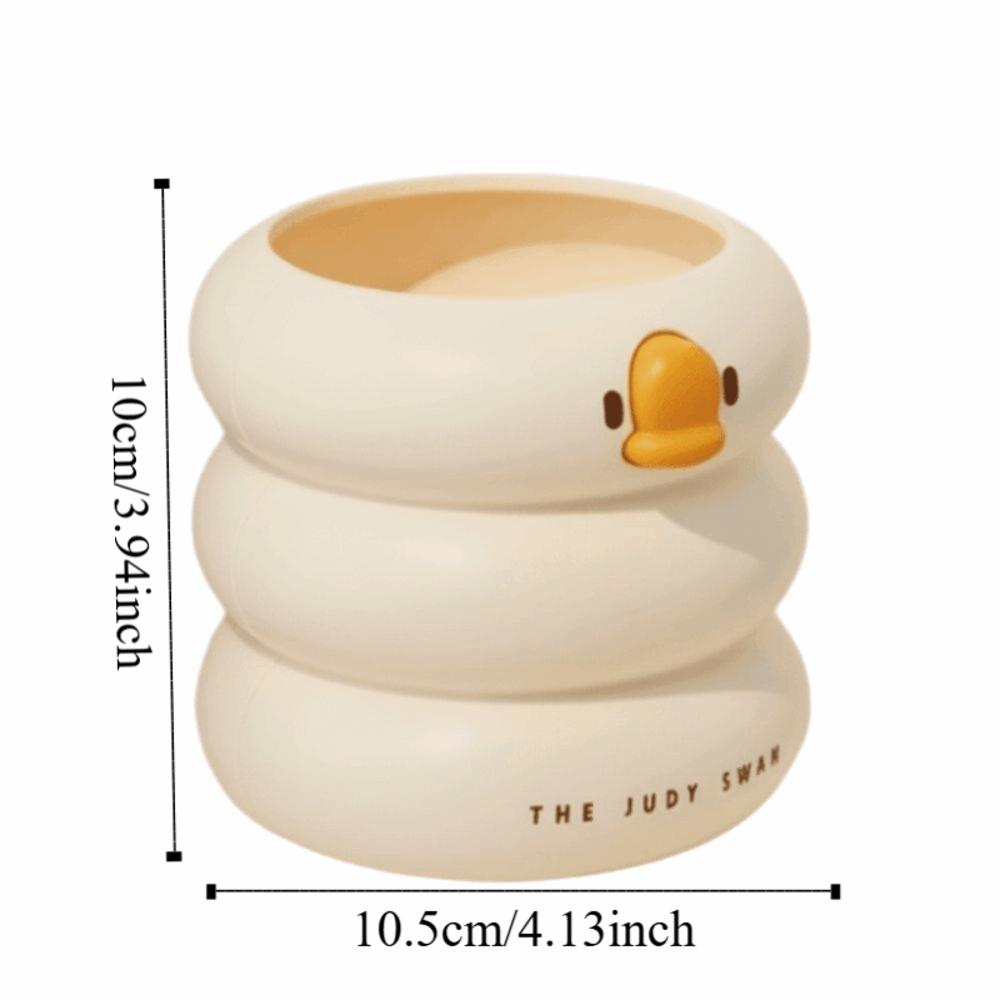 Large-capacity Duck-Shaped Desk Organizer Ice Cream Theme Makeup Brush Holder Home Storage