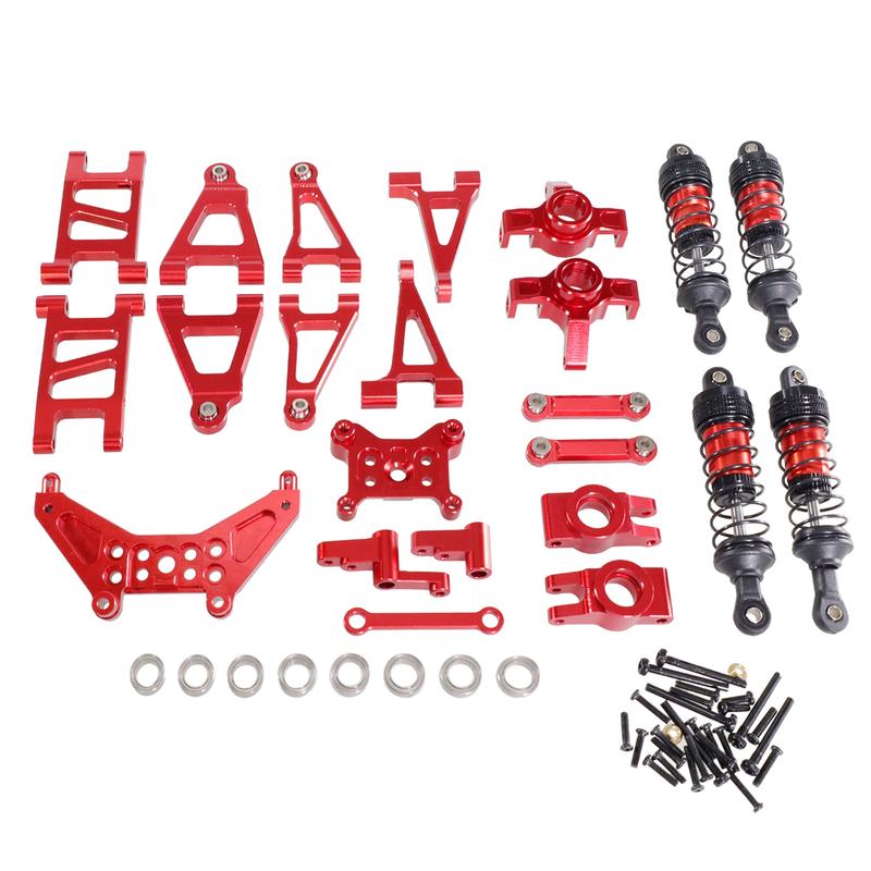 MJX Hyper Go 14301 14302 14303 RC Car Metal Steering Cup Upper Lower Swing Arm Set Shock Tower Bracket Body Post Upgrade Parts
