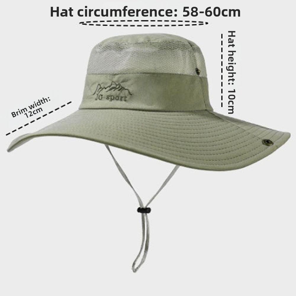 Big Eaves Fisherman Hat Breathable Bucket Hats Portable Fishing Hat Spring/Summer