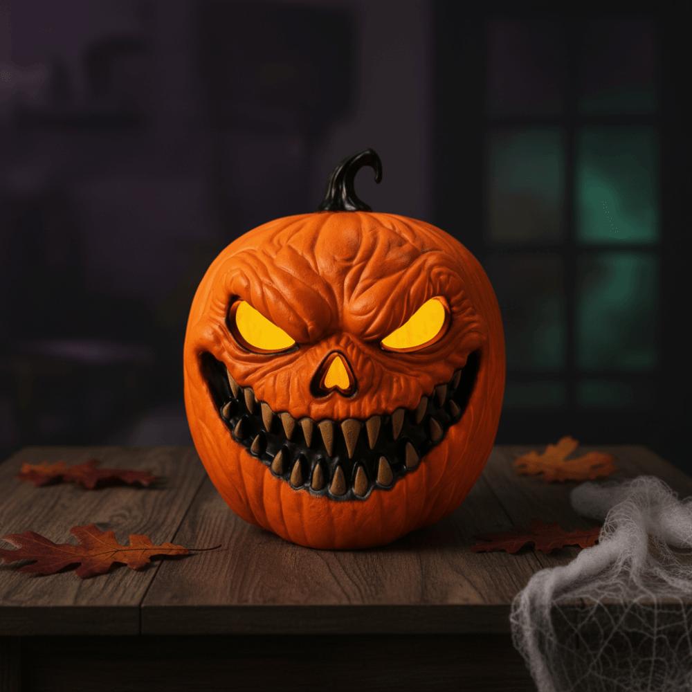 Voice-Activated Halloween Ornament Glowing Sound Activated Lamp Pumpkin Light Indoor