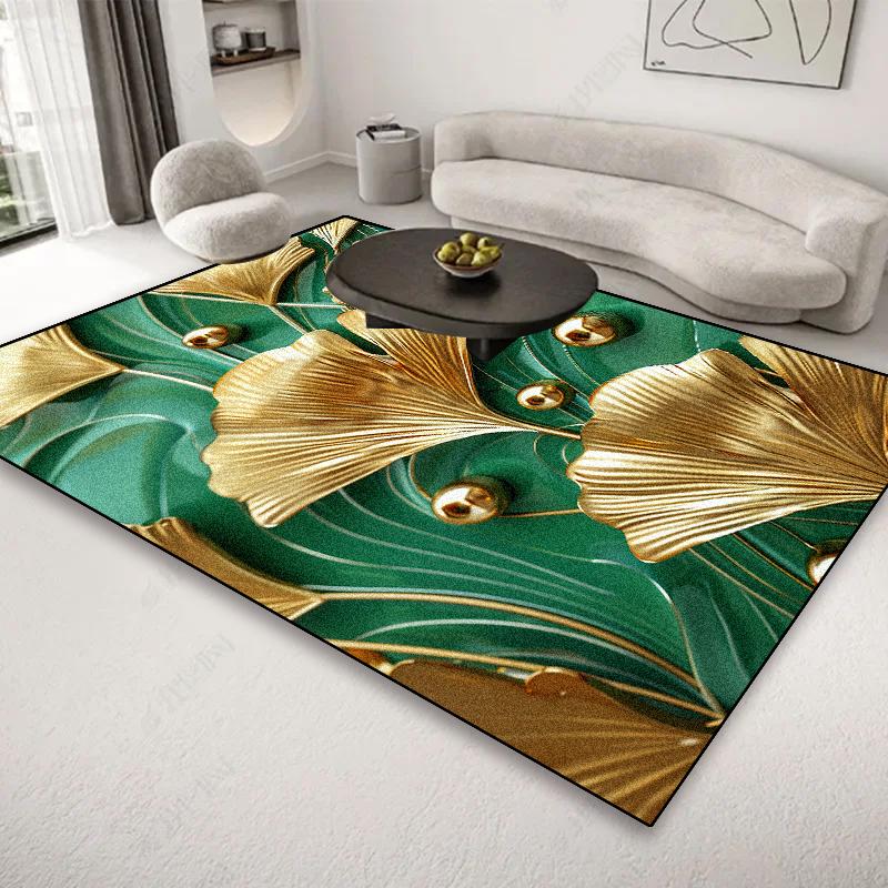 Современный 3D Ковер с Цветами для Гостиной, Домашнее Украшение, Ковры для Спальни, Роскошный Ковер для Гостиной, Нескользящий, Моющийся, Коврик для Кофейных Столиков