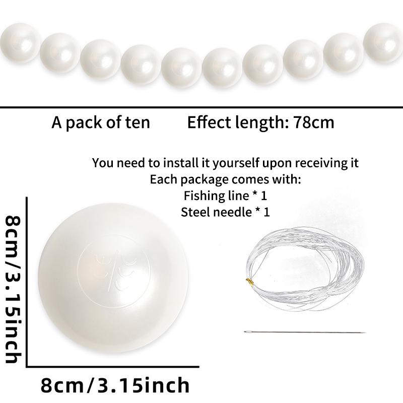 Большая гирлянда из искусственного жемчуга для свадебного фона DIY Элегантное настенное панно из бусин с подвесками-хрустальными шарами Декор свадебной арки в стиле Бохо