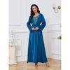 Magic Queen Middle East Cross-Border Dubai Women's Robe New Arrival Beaded Elegant Silm Belt Dress Dress