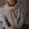 ODER merinowool raccoon embroidered muffler-3color