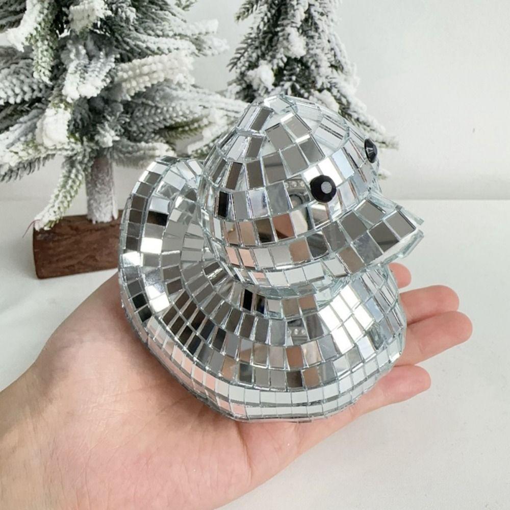 Duck Shape Cute Duck Disco Ball Reflective Christmas Decoration Duck  Home Decor