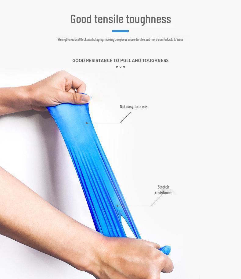 Waterproof Oil-Resistant Blue Nitrile Gloves for Laboratory and Food Grade Use