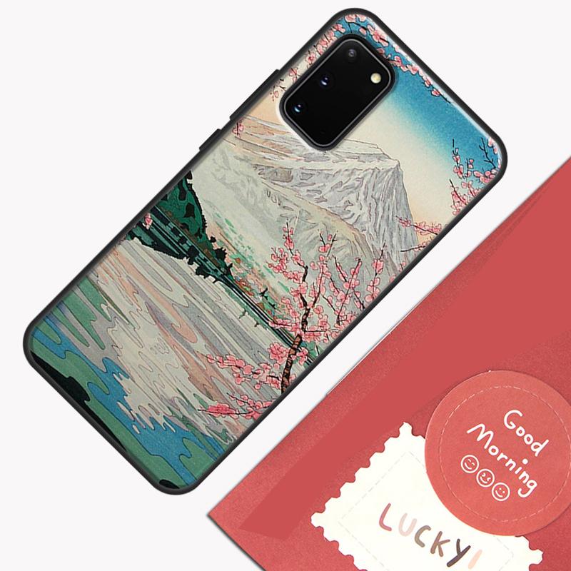 Чехол для телефона в японском стиле Укиё-э для Samsung Galaxy S26 S25 S24 S20 S21 S22 S23 Ultra S10 Plus S25 FE Защитный корпус