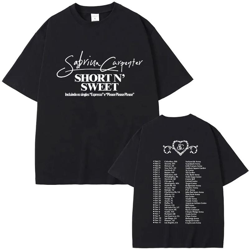 Футболка Sabrina Carpenter Short n' Sweet Album Tour Crewneck Please Please Please Футболка с коротким рукавом унисекс для женщин, модная уличная одежда