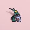 Очаровательная Мультяшная Животная Значок Креативная Сплавная Брошь Милый Монстр Дизайн с Напитком
