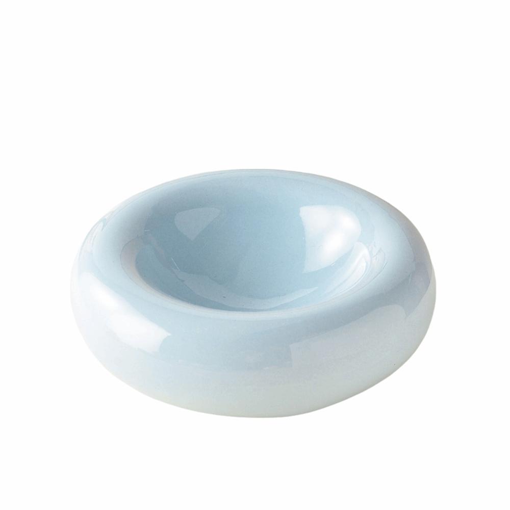 Wide Opening Donut-Shaped Cat Bowl High-Aesthetic Pet Food Bowl Ceramic Cat Bowl Home
