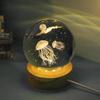 3D хрустальные светильники, светящийся планетарный галактический ночник, хрустальный шар, ночник, домашний декор, рождественский подарок