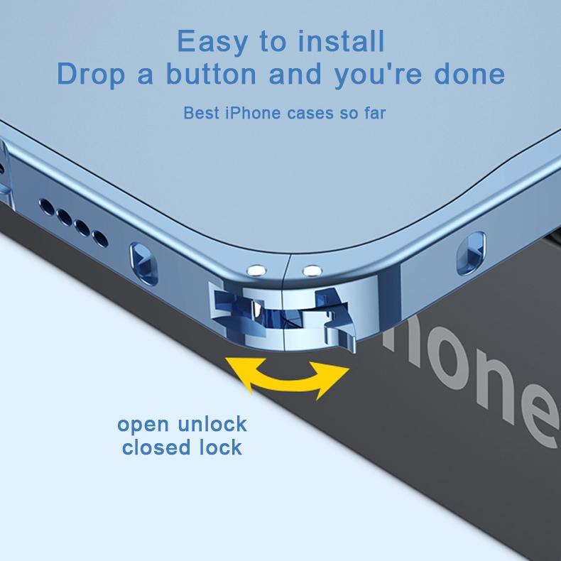 Металлический чехол для телефона для iPhone 17 11 12 13 14 15 16 Pro Max Чехол из алюминиевого сплава с полной защитой объектива для iPhone 13 mini Металлический чехол с гальваническим покрытием для задней панели