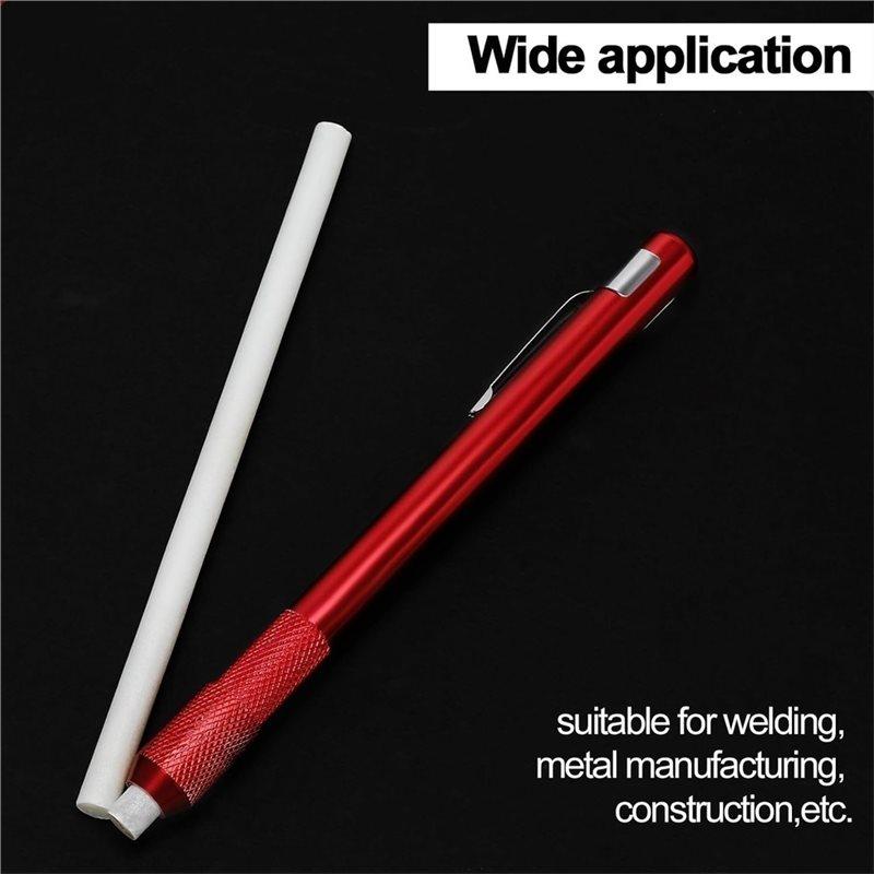 J1UL1N Round Soapstone Holder Pack Of 16, For Welding Soapstone Refills(14Pcs), Round Soapstone Pencils(2Pcs)