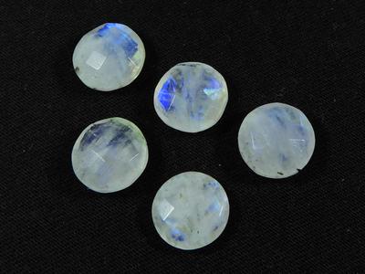 12X12 мм натуральный радужный лунный камень огранки «Клетка» круглый россыпью драгоценный камень 5 шт. лот RML-851