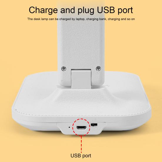 3 режима затемнения, сенсорное управление, складная настольная лампа, USB перезаряжаемая батарея, светодиодная лампа для чтения, домашний декор