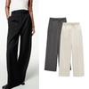 Autumn Straight-leg Professional Black High Waist Loose Pants