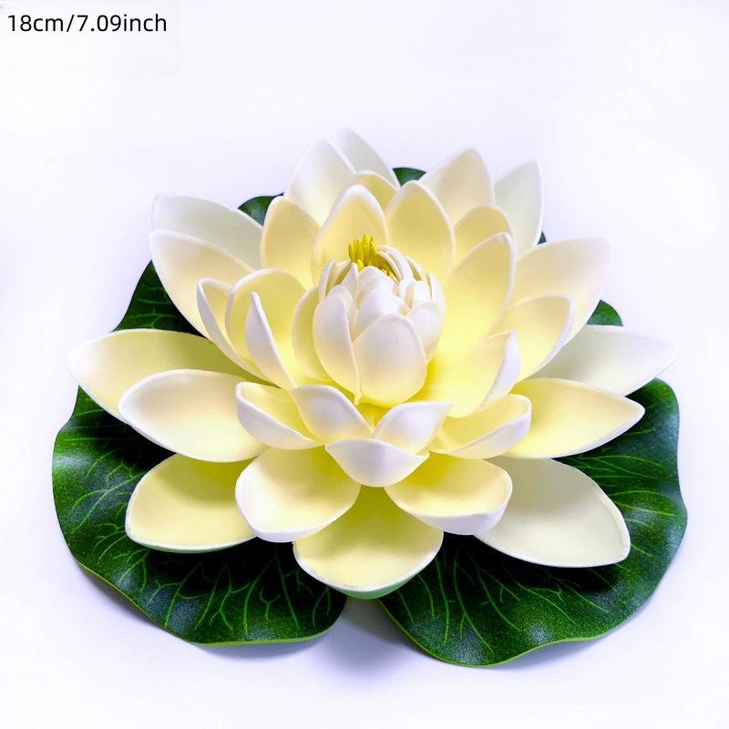1pcs-7.09inch Vibrant Foam For Lotus - Realistic Floating Water Lilies For Ponds, Fountains & Garden Decor