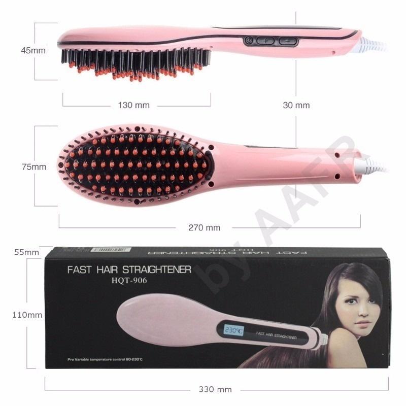 Электрический выпрямитель для волос с ЖК-дисплеем ионной щеткой, автоматический инструмент для укладки волос