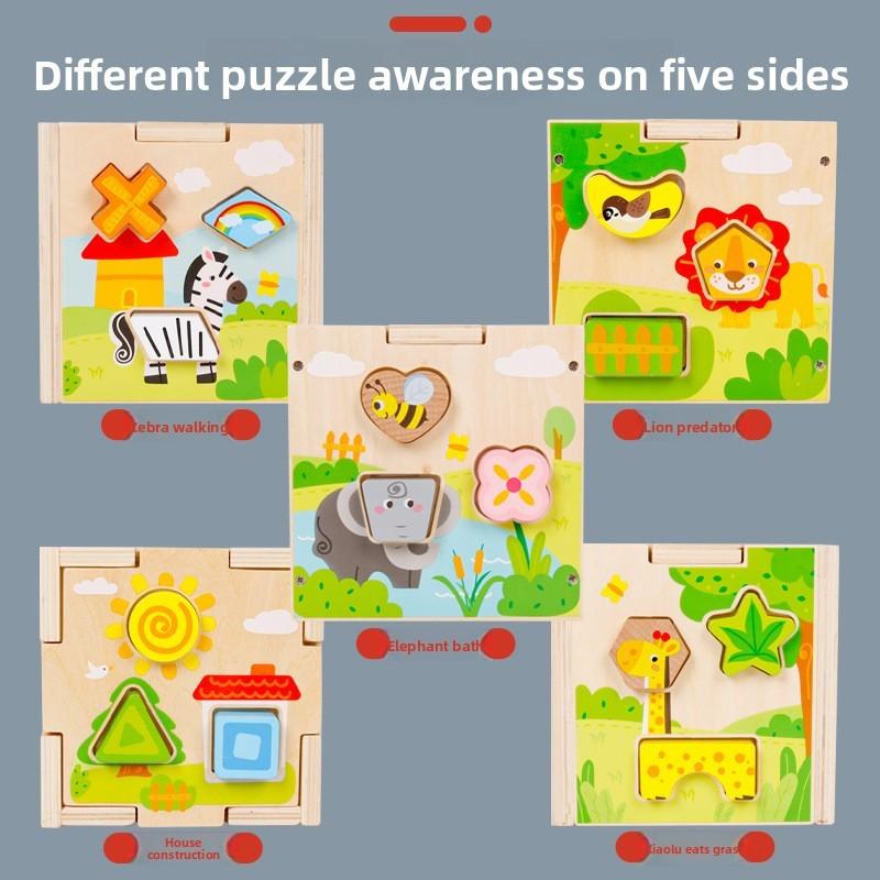Wooden Brain Teaser Puzzle Box For Children Learning And Cognitive Enhancement