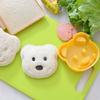 Cartoon Bear Sandwich Mold, Plastic Rice Ball Mold, DIY Breakfast Tools, Food Safe Kitchen Supplies, for School Lunch Box Essentials, Cookie Cutter